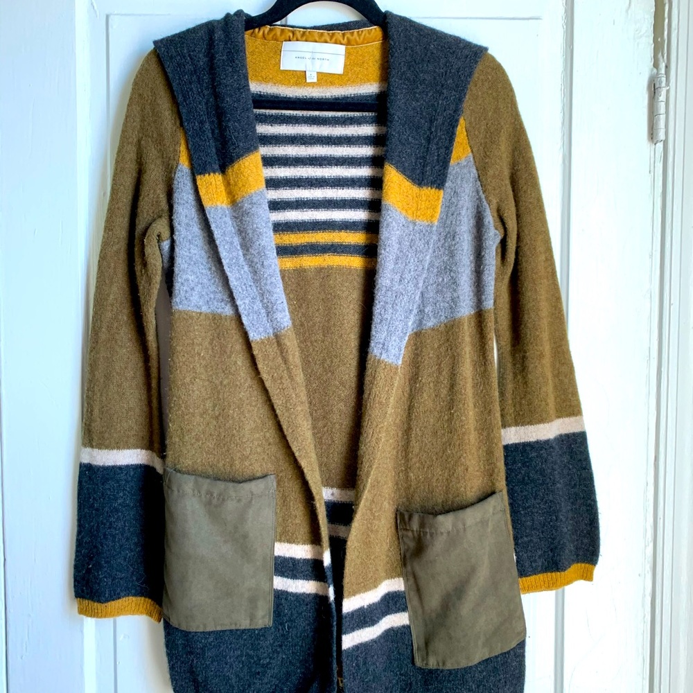 Anthropologie Striped Wrap Sweater